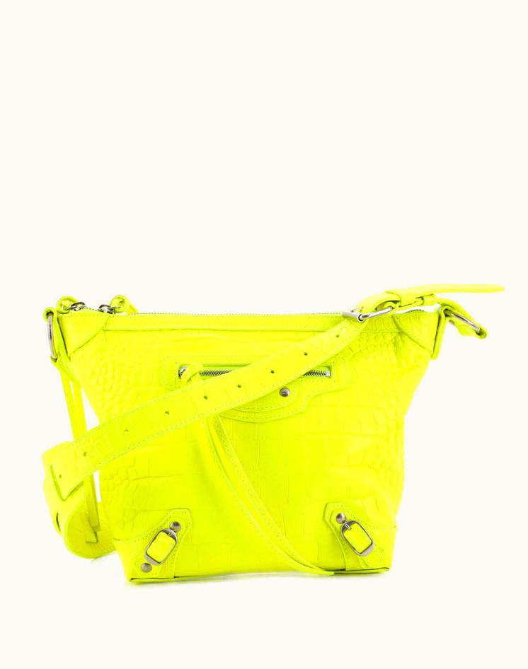 Balenciaga Balenciaga Neo Classic Hobo Crocodile Embossed Leather XS Luxury Handbag Yellow