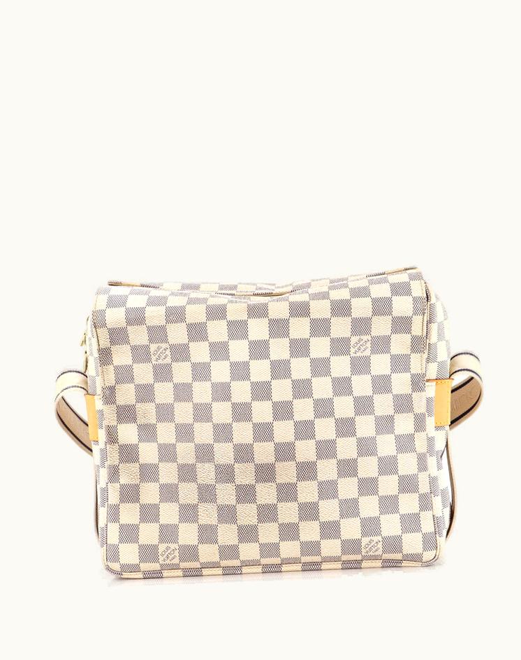 Louis Vuitton Louis Vuitton Naviglio Handbag Damier Coated Canvas White