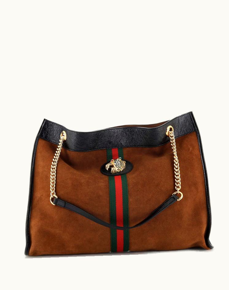 Gucci Gucci Rajah Chain Tote Suede Large