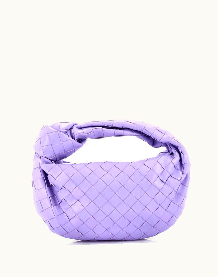 Bottega Veneta Bottega Veneta BV Jodie Hobo Intrecciato Nappa Mini Purple Luxury Handbag