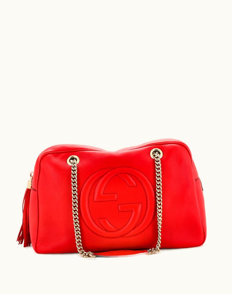 Gucci Gucci Soho Chain Zip Shoulder Bag Leather Medium