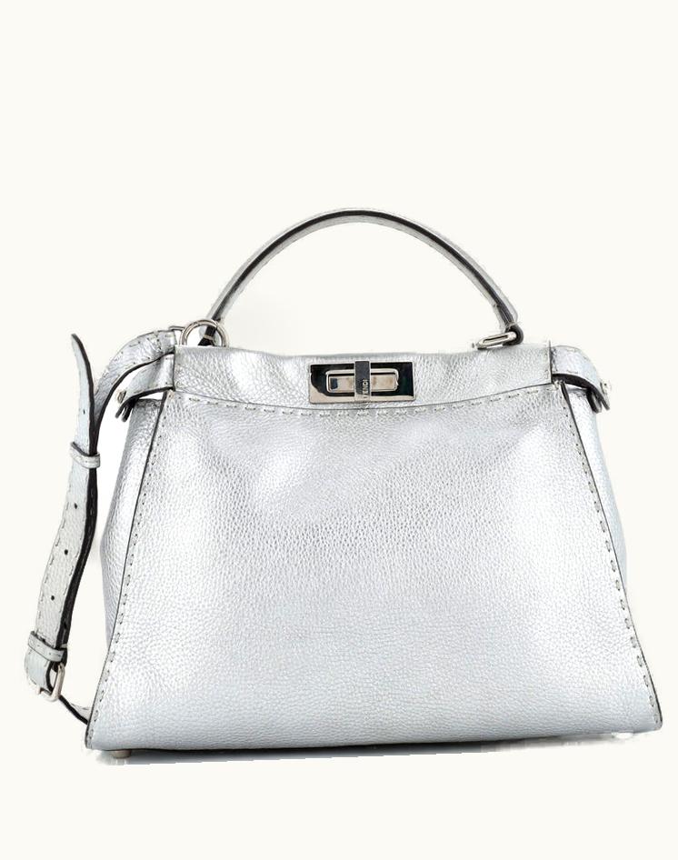 Fendi Fendi Selleria Peekaboo Bag Rigid Leather Regular