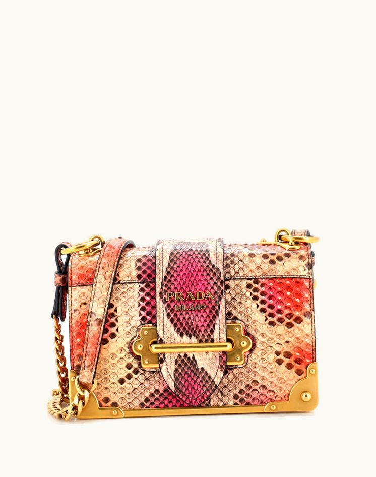 Prada Prada Cahier Crossbody Bag Python Small