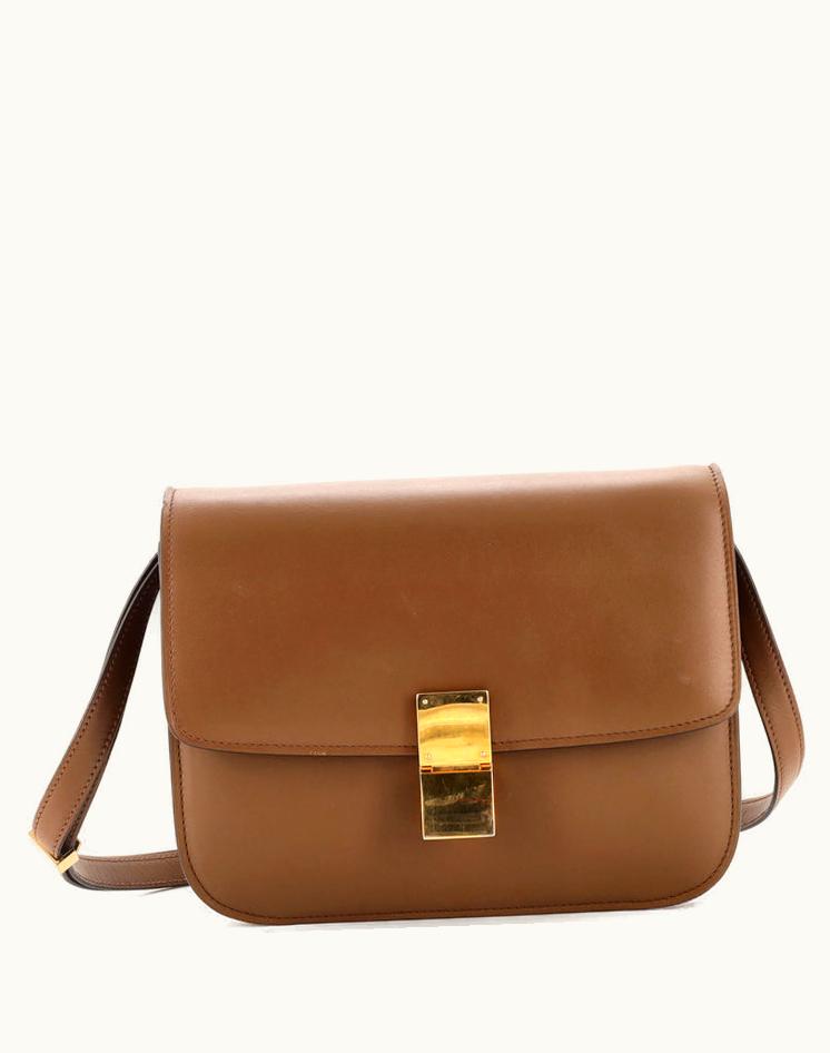 Celine Celine Classic Box Bag Smooth Leather Medium Brown