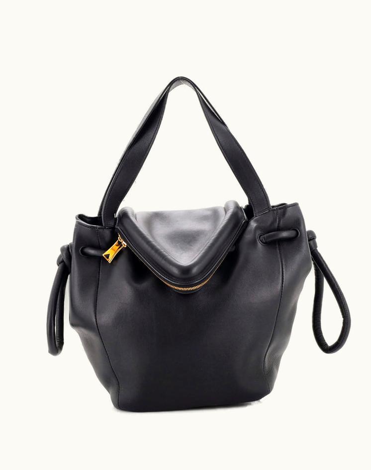 Bottega Veneta Bottega Veneta Beak Tote Bag Leather Small Black