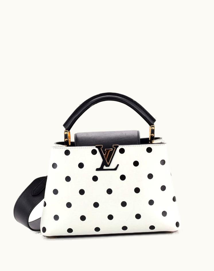 Louis Vuitton Louis Vuitton Capucines Bag Polka Dots Printed Leather BB