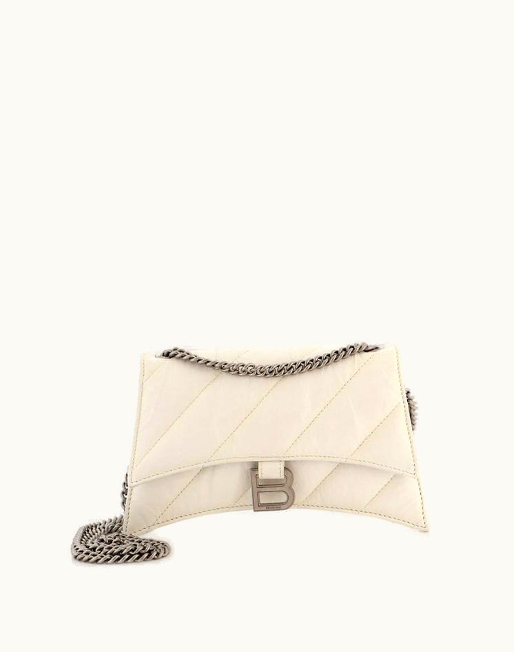Balenciaga Balenciaga Crush Chain Flap Bag Quilted Crushed Calfskin XS