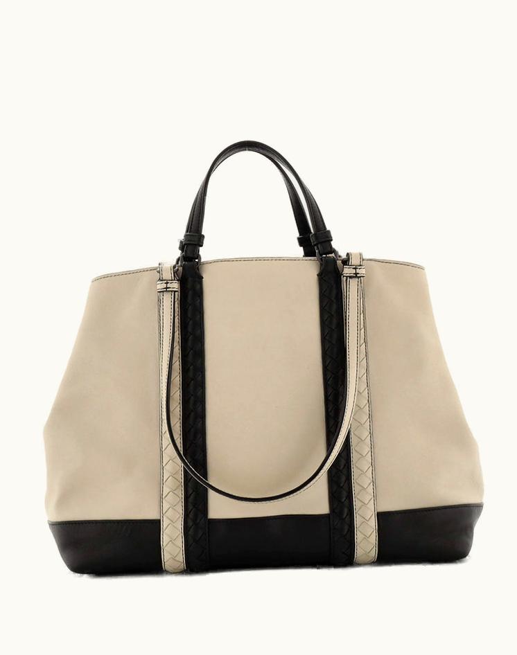 Bottega Veneta Bottega Veneta Corso Tote Leather With Intrecciato Detail