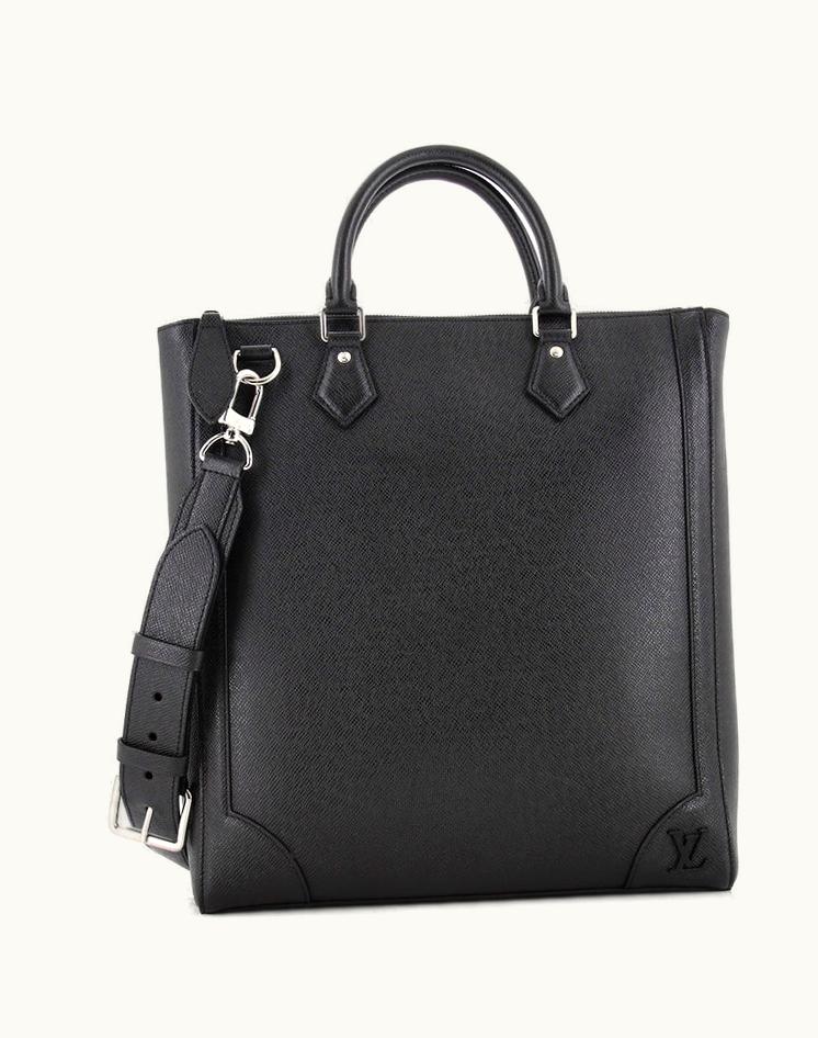 Louis Vuitton Louis Vuitton Vertical Tote Taiga Leather Black Silver