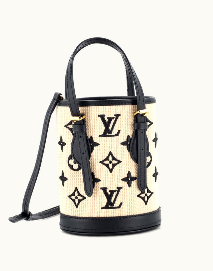 Louis Vuitton Louis Vuitton Bucket Bag Monogram Raffia Nano