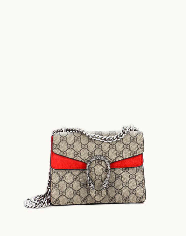 Gucci Gucci Dionysus Bag GG Coated Canvas Mini Luxury Shoulder Bag Brown