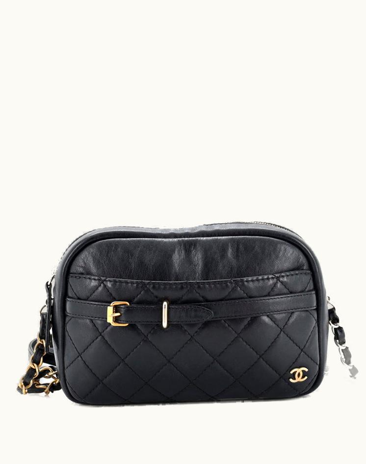 Chanel Chanel Buckle Camera Case Bag Quilted Lambskin Large
