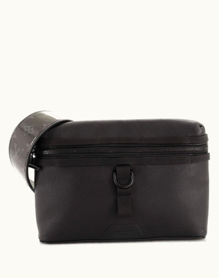 Louis Vuitton Louis Vuitton Dark Infinity Leather Monogram Eclipse Glaze Canvas Messenger Bag PM