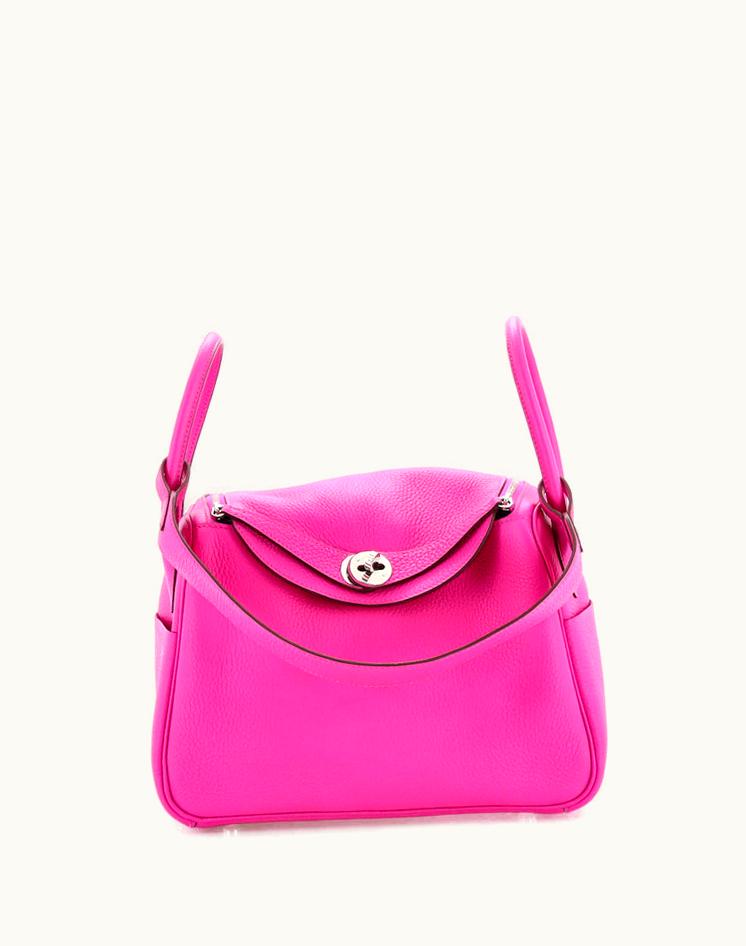 Hermès Hermès Lindy Bag Clemence 26 Leather Shoulder Bag Pink Palladium