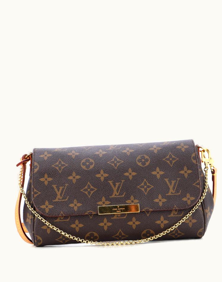 Louis Vuitton Louis Vuitton Favorite Handbag Monogram Canvas MM Brown-Red-Gold