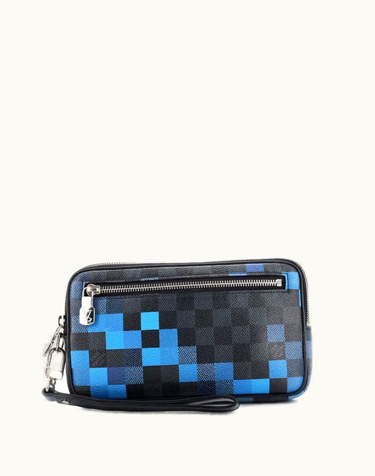 Louis Vuitton Louis Vuitton Alpha Clutch Limited Edition Damier Graphite Pixel