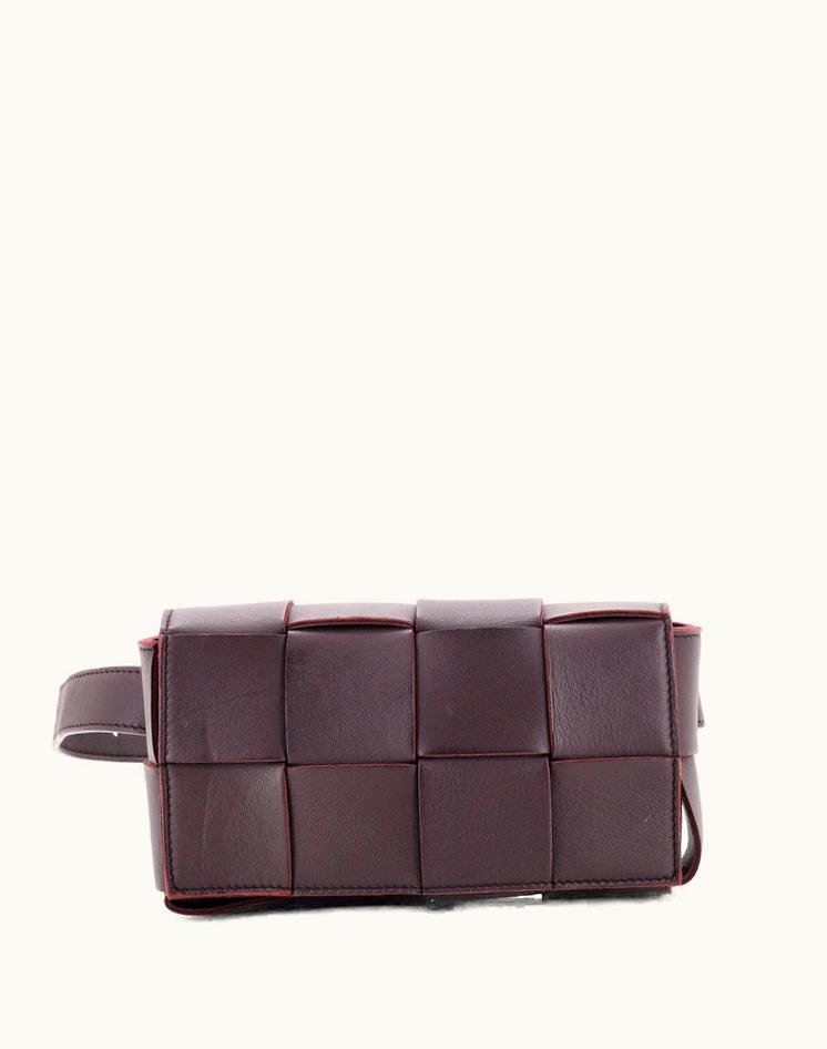 Bottega Veneta Bottega Veneta Cassette Belt Bag Maxi Intrecciato Leather Red