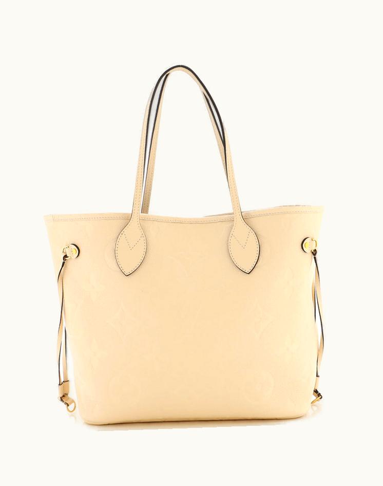 Louis Vuitton Louis Vuitton Neverfull NM Tote Monogram Empreinte Giant MM Leather Neutral Gold