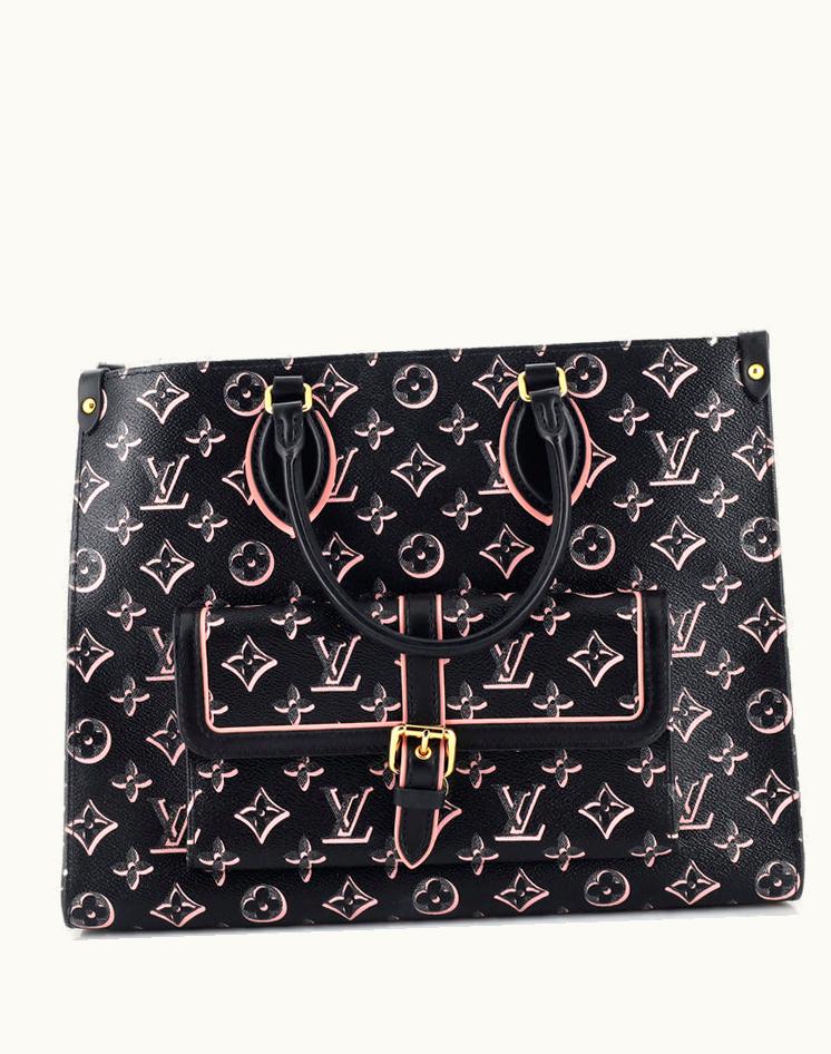 Louis Vuitton Louis Vuitton Onthego Tote Fall For You Monogram Canvas MM Black Pink
