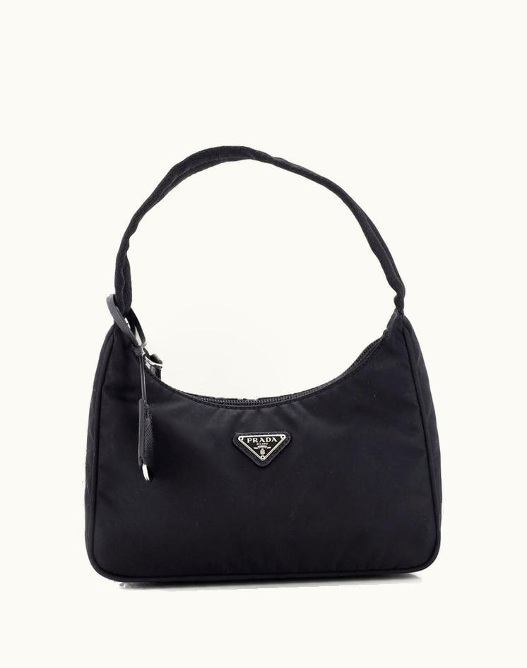 Prada Prada Re-Edition 2000 Hobo Tessuto Mini Nylon Black