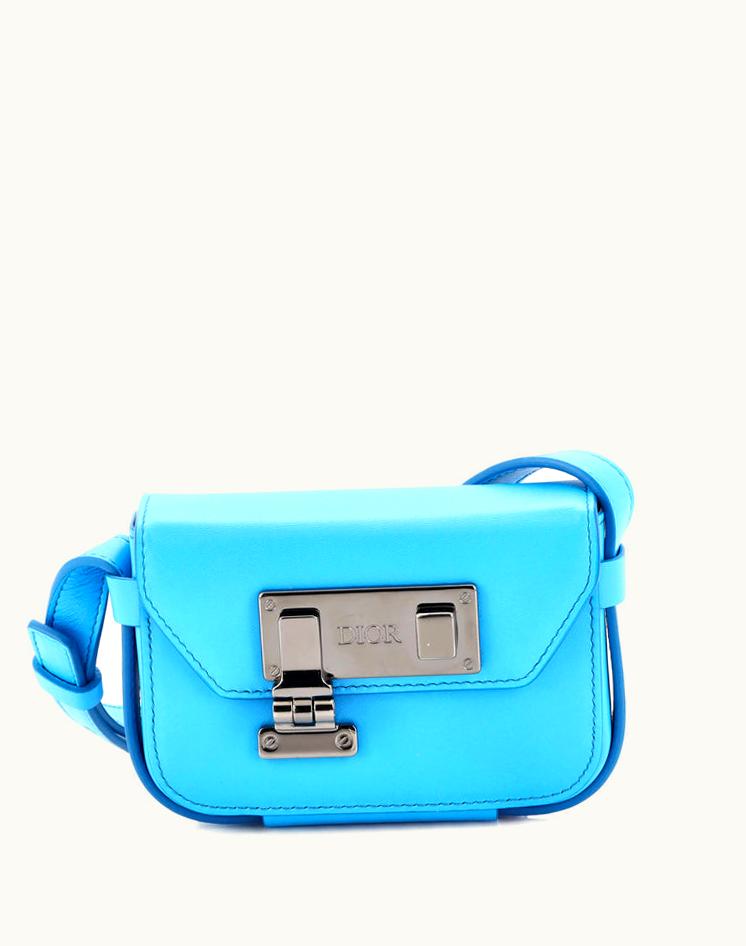 Dior Dior Clasp Lock Messenger Pouch Leather Nano