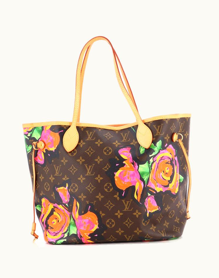Louis Vuitton Louis Vuitton Neverfull Tote Limited Edition Monogram Roses MM Brown and Pink