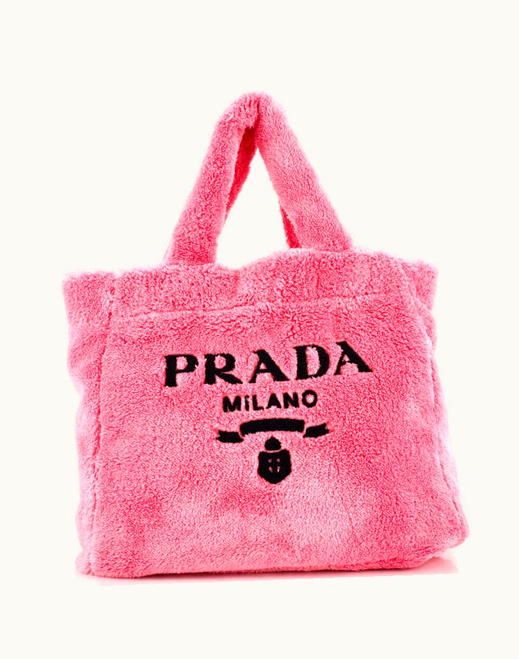 Prada Prada Logo Tote Terry Cloth