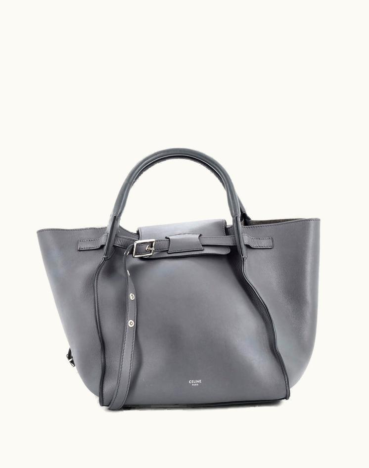 Celine Celine Big Bag Smooth Calfskin Small Leather Tote Gray