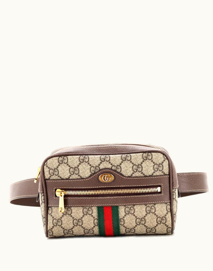 Gucci Gucci Ophidia Belt Bag GG Coated Canvas Small Brown Luxe