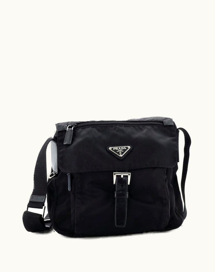 Prada Prada Buckle Messenger Bag Tessuto Small