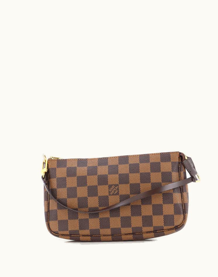 Louis Vuitton Louis Vuitton Pochette Accessoires Damier Canvas Coated Brown Gold
