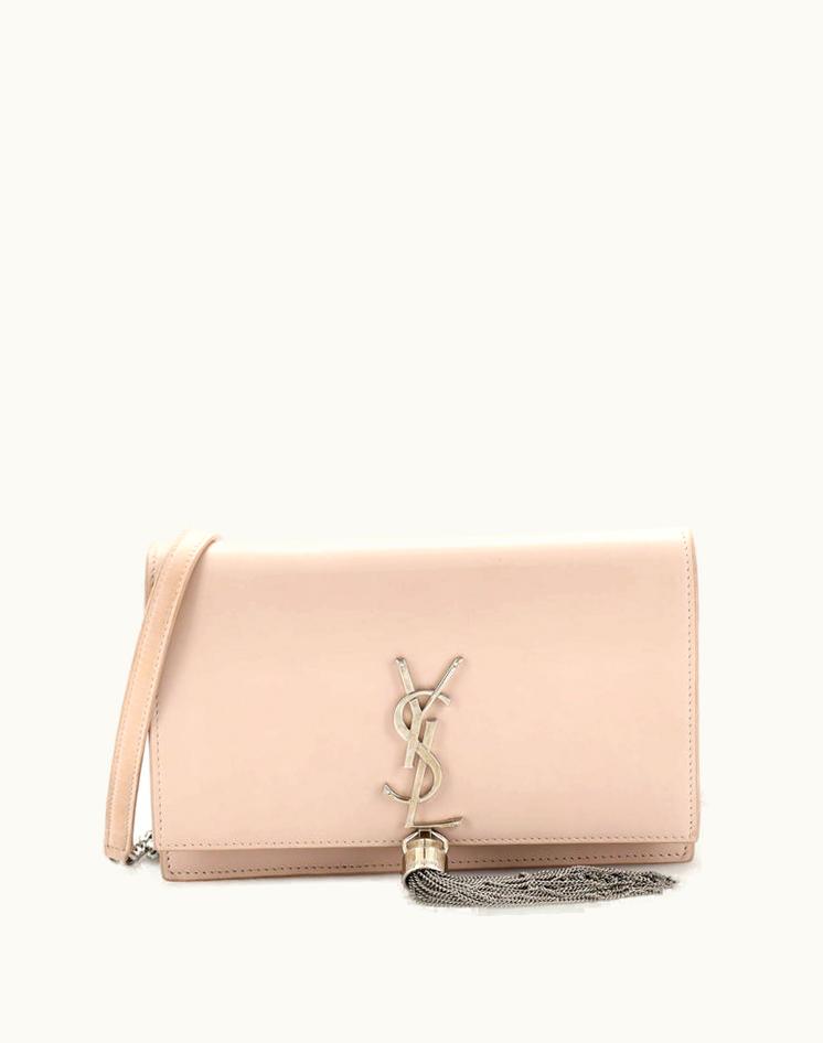 Saint Laurent Saint Laurent Classic Monogram Tassel Chain Wallet Leather