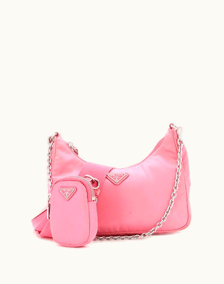 Prada Prada Re-Edition 2005 Shoulder Bag Tessuto Small Pink Nylon