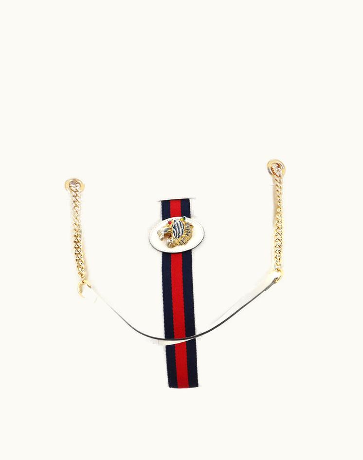 Gucci Gucci Rajah Chain Tote Leather Large Neutral Gold