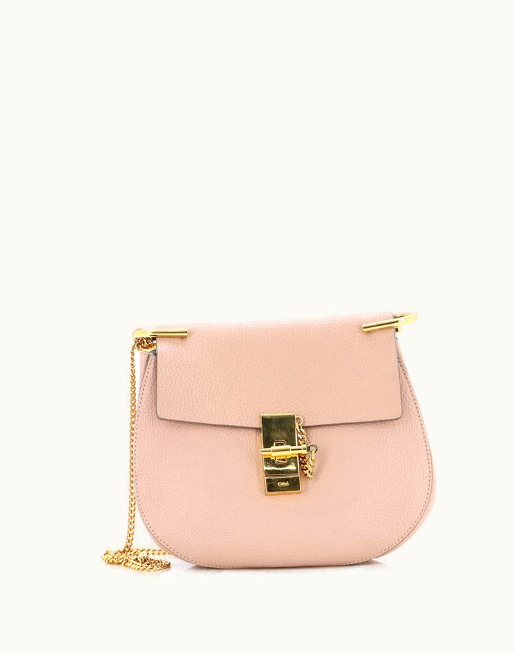 Chloe Chloe Drew Crossbody Bag Leather Small Pink