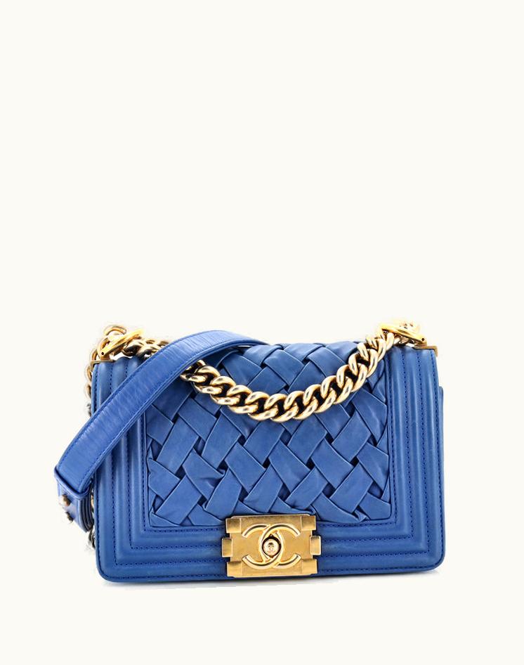 Chanel Chanel Chateau Boy Flap Bag Woven Leather Small