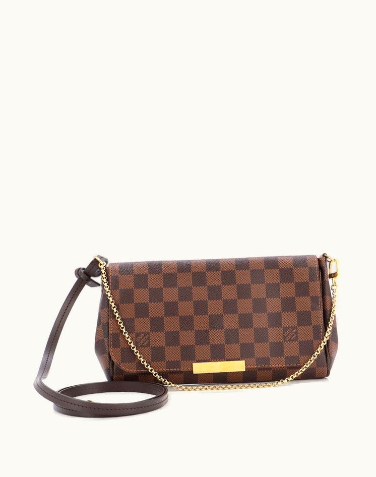 Louis Vuitton Louis Vuitton Favorite Handbag Damier MM Brown Canvas Gold Hardware