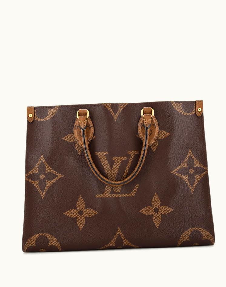 Louis Vuitton Louis Vuitton OnTheGo Tote Reverse Monogram Giant MM Brown Red Gold