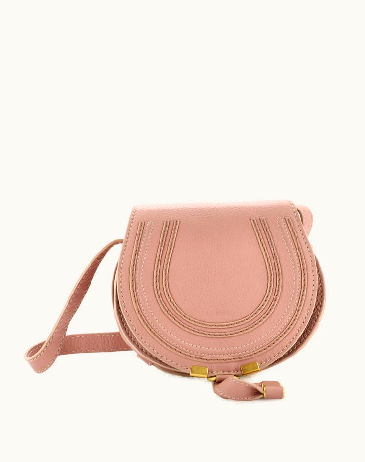 Chloe Chloe Marcie Crossbody Bag Leather Small in Pink