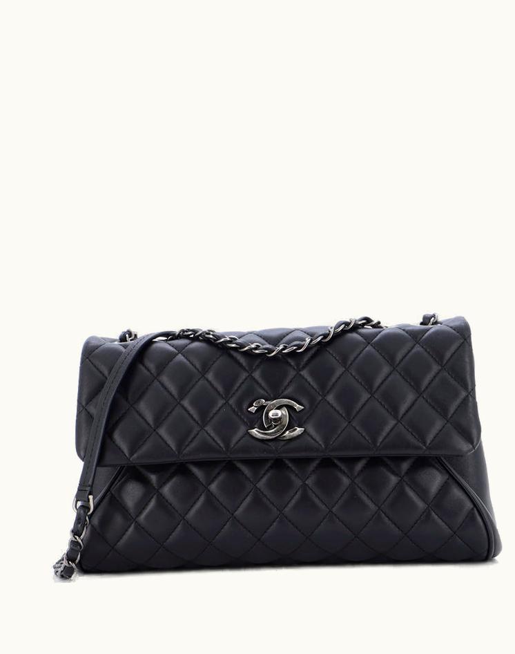 Chanel Chanel CC Compartment Flap Bag Quilted Lambskin Large