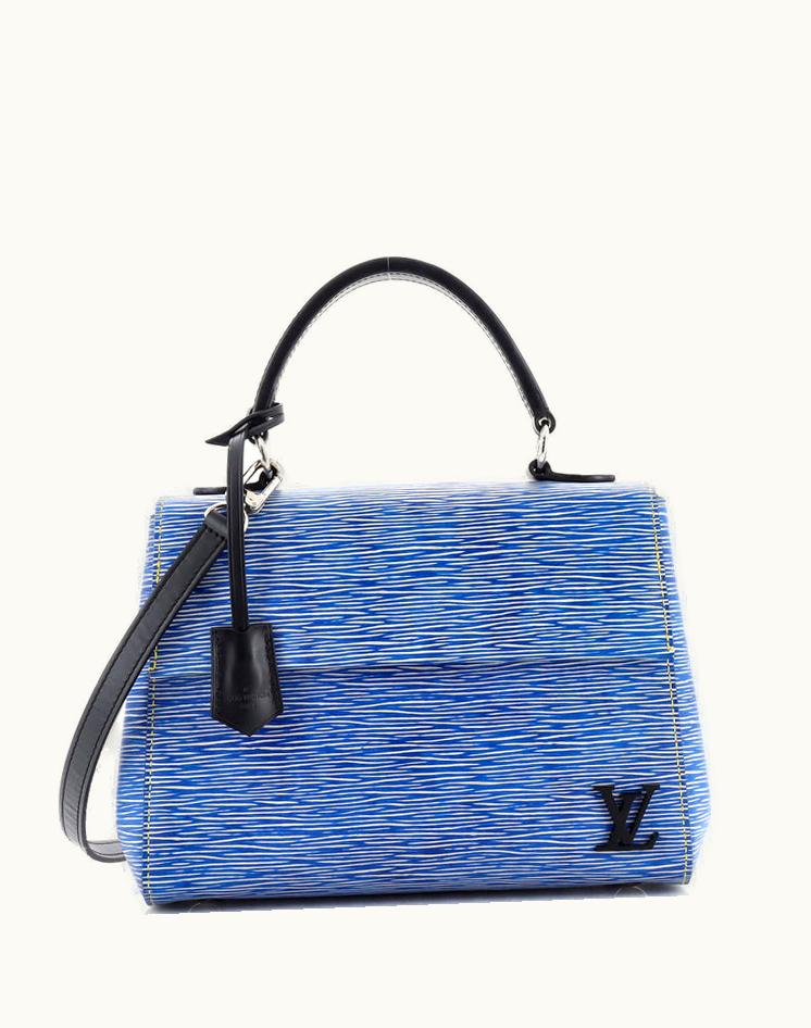 Louis Vuitton Louis Vuitton Cluny Top Handle Bag Epi Leather BB Blue Silver