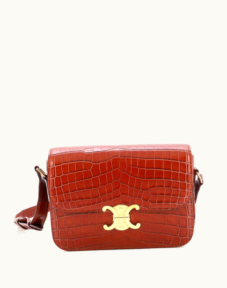 Celine Celine Triomphe Shoulder Bag Crocodile Medium