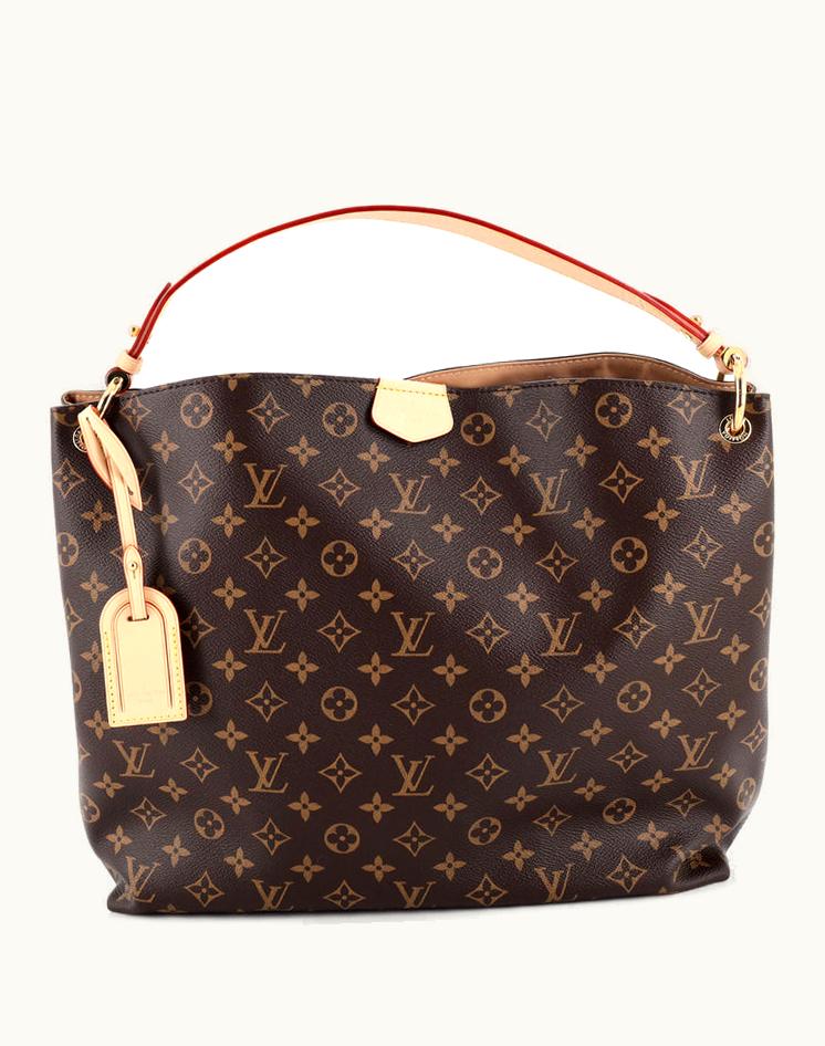 Louis Vuitton Louis Vuitton Graceful Handbag Monogram Canvas MM Brown-Gold