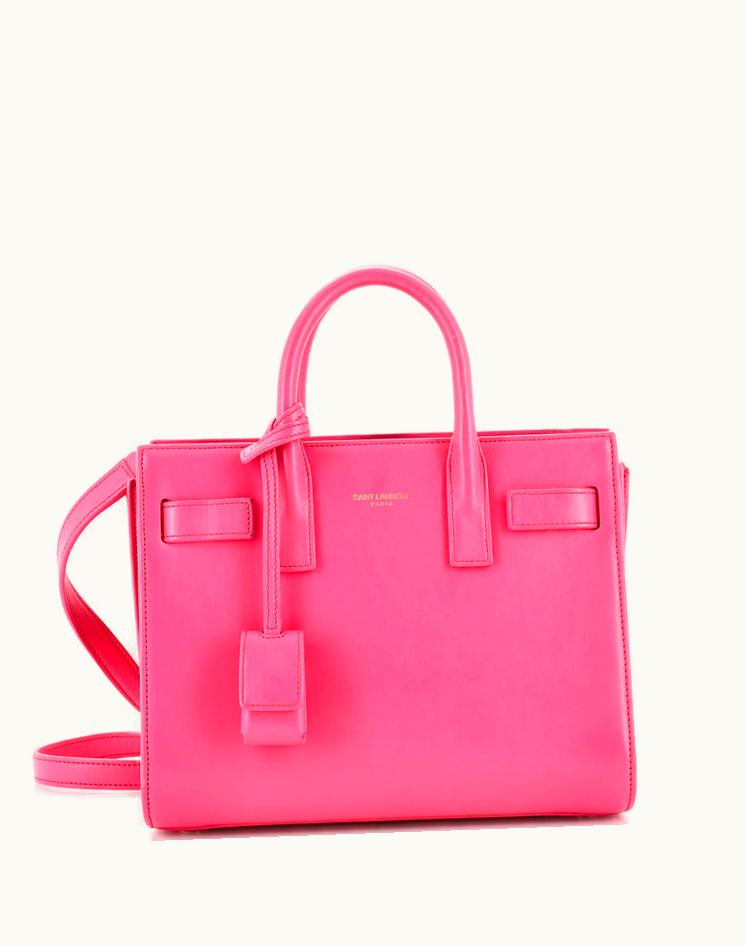 Saint Laurent Saint Laurent Sac De Jour Nano Leather Crossbody Bag Pink