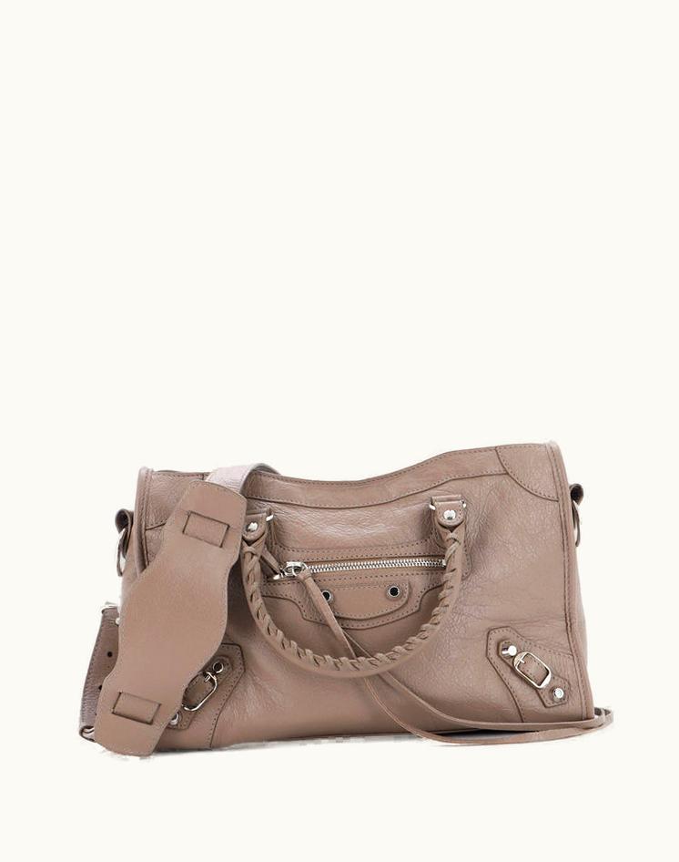 Balenciaga Balenciaga City Classic Studs Bag Leather Small Neutral Silver