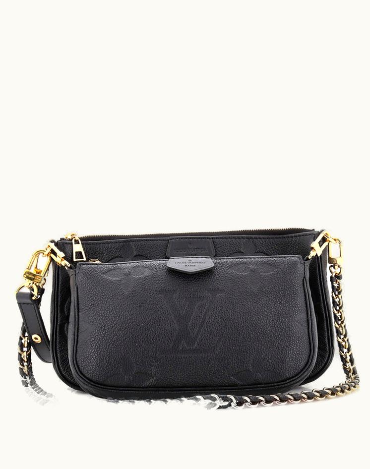 Louis Vuitton Louis Vuitton Multi Pochette Accessoires Monogram Empreinte Giant Black Leather Gold Hardware