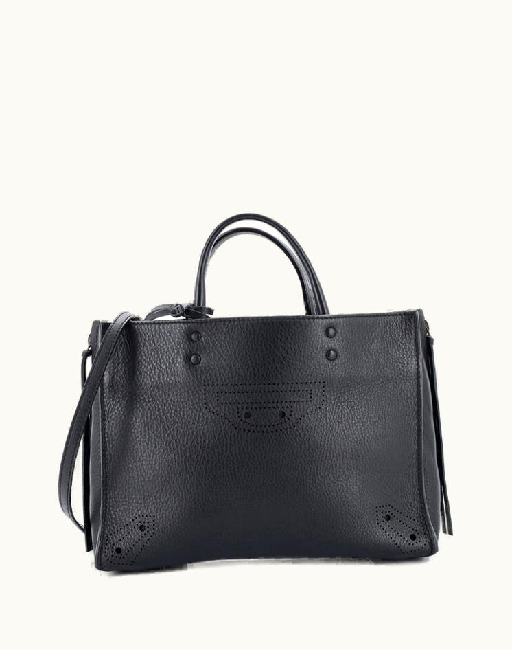 Balenciaga Balenciaga Blackout Papier A6 Zip Around Tote Leather