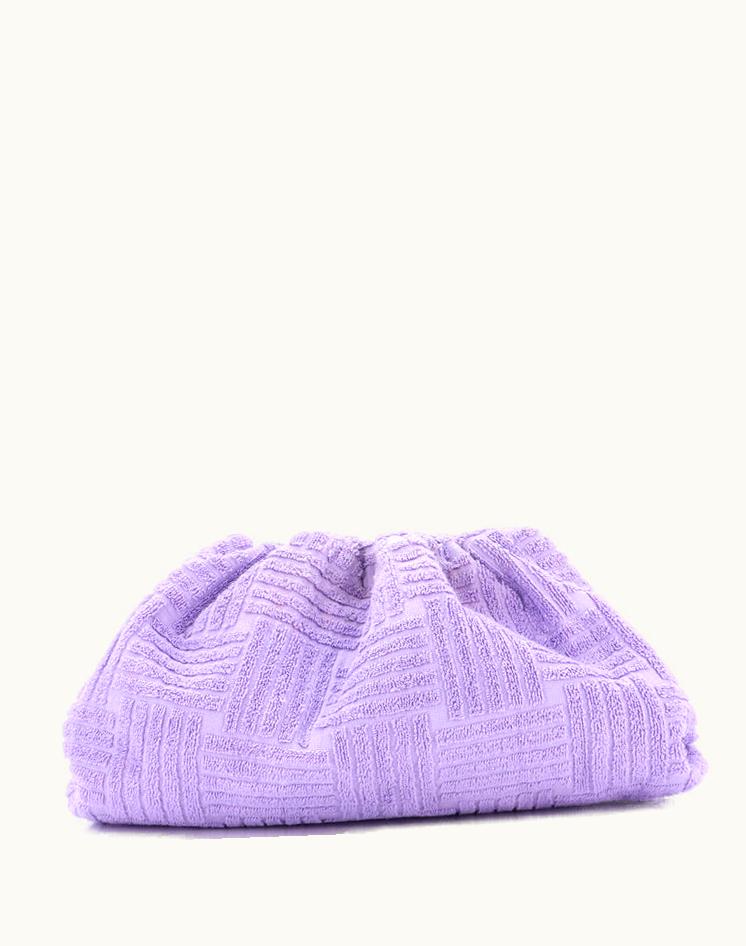 Bottega Veneta Bottega Veneta Terry Cloth Pouch in Purple