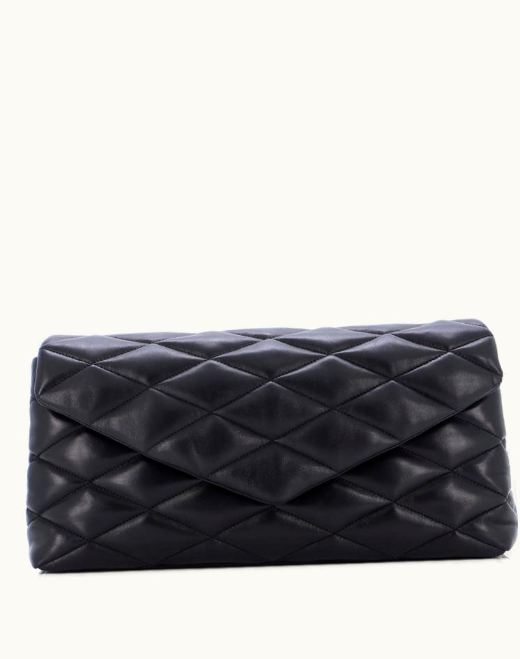 Saint Laurent Saint Laurent Sade Puffer Envelope Clutch Quilted Leather Large