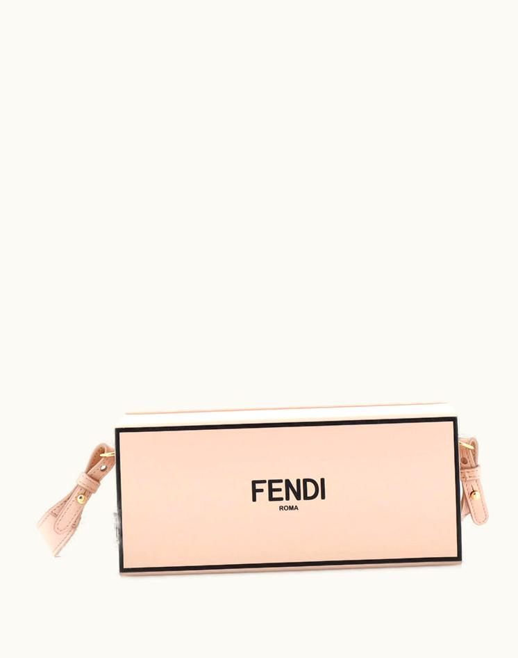 Fendi Fendi Logo Horizontal Box Crossbody Bag Leather